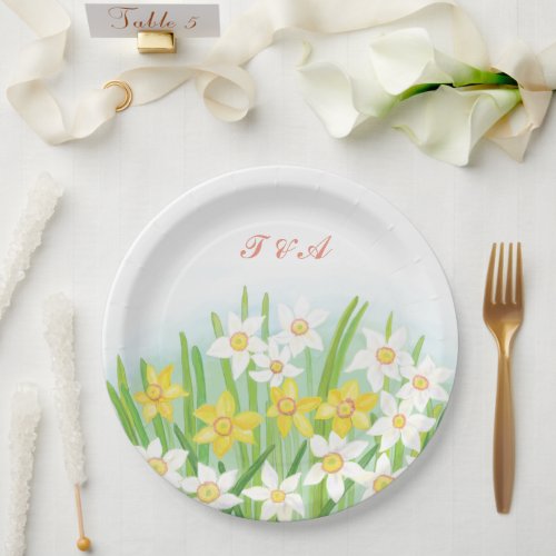 Spring Daffodils Wedding   Paper Plates