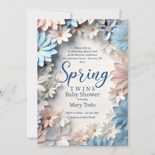 Spring Daisies Baby Shower Invitation