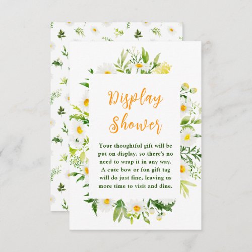 Spring Daisies Floral Baby Display Shower Enclosure Card
