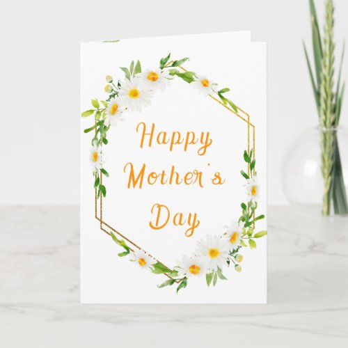 Spring Daisies Floral Happy Mothers Day Card