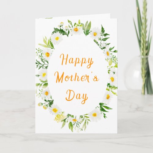 Spring Daisies Floral Happy Mothers Day Card