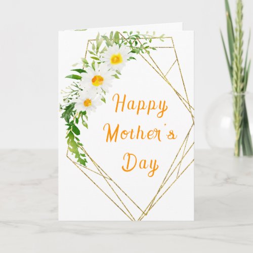 Spring Daisies Floral Happy Mothers Day Card