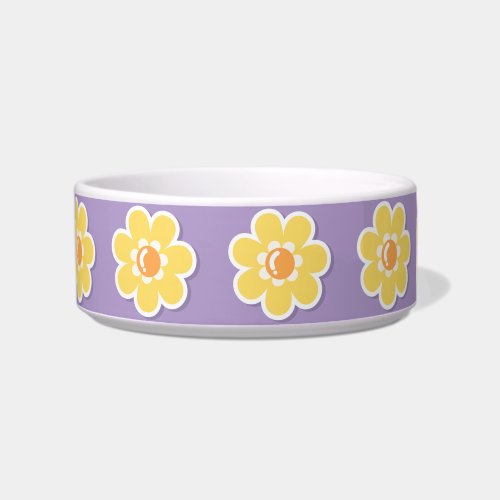 Spring Daisies on Pastel purple Bowl