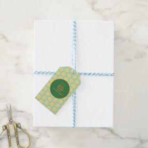 Spring Daisies on Pastel Sage Green Gift Tags