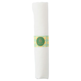 Spring Daisies on Pastel Sage Green Napkin Bands