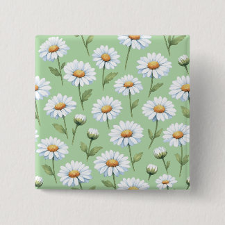 Spring daisies pattern button