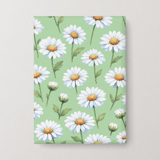 Spring daisies pattern button