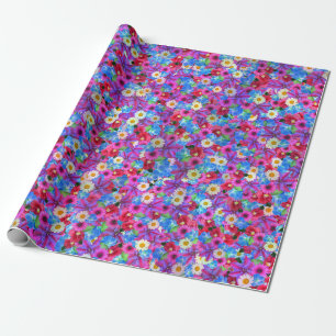 spring daisies wrapping paper
