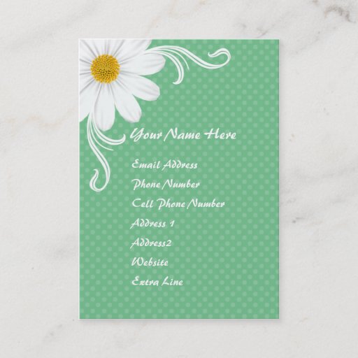 Customizable Spring Daisy Chubby Profile Card Business Card Templates