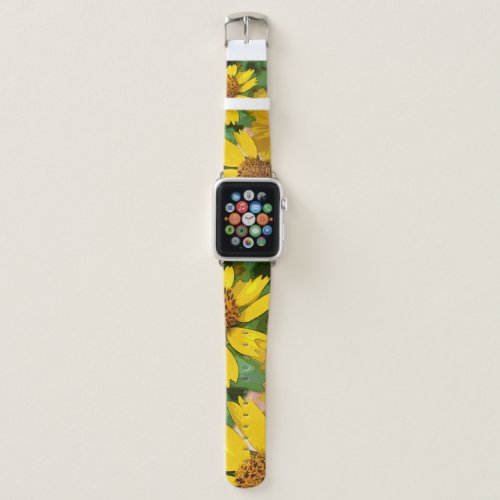 Spring Daisy Flower Pattern Apple Watch Band