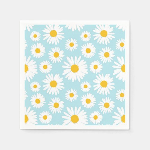 Spring Daisy Napkins Baby Shower Napkin Customize