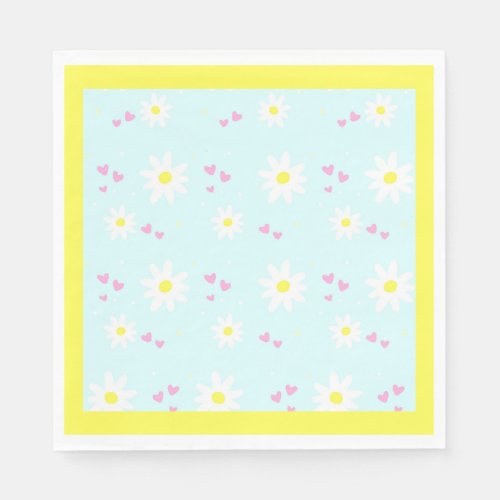 Spring Daisy Pattern Napkins