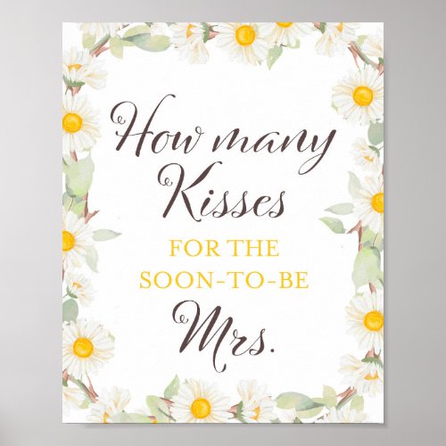 Spring Daisy Themed Bridal  Baby Shower Sign