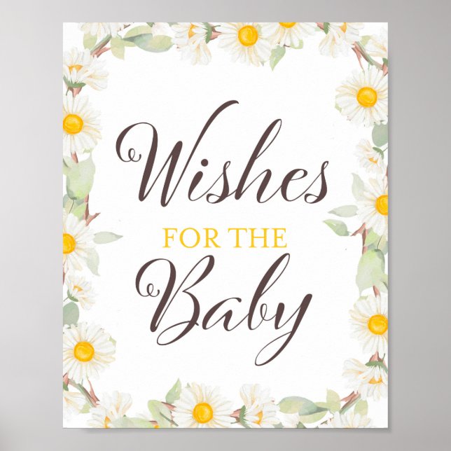 Spring Daisy Themed Bridal | Baby Shower Sign (Front)