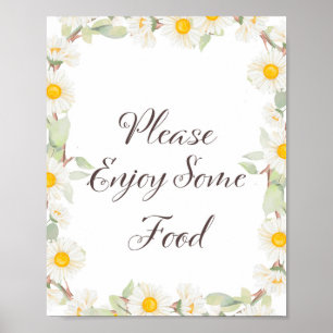 Spring Daisy Themed Bridal Baby Shower Sign