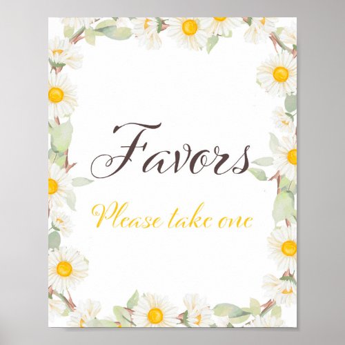 Spring Daisy Themed Bridal  Baby Shower Sign