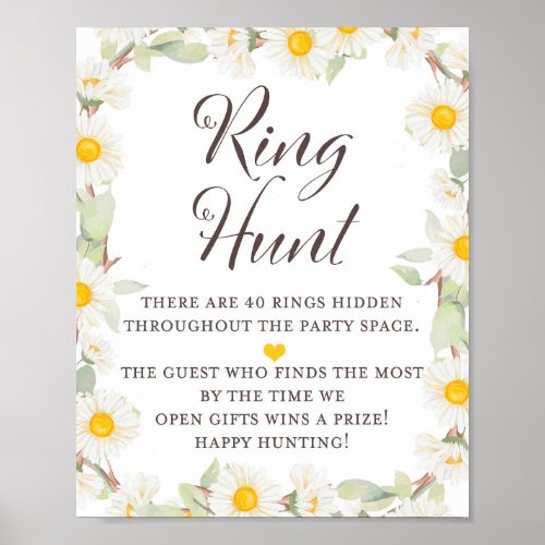 Spring Daisy Themed Bridal Shower Sign