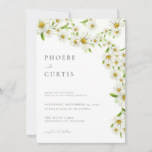 Spring Daisy Wedding Invitation Floral Summer