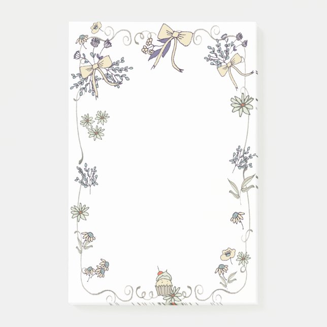 Spring Daisy Whimsy Post-it Notes (Front)