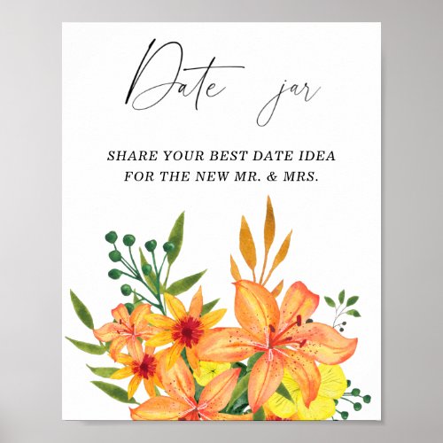 Spring date night ideas Date jar bridal game  Pos Poster