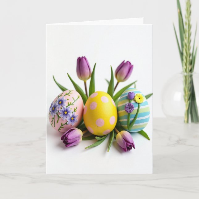 Spring Decorated Egg Card (Front)