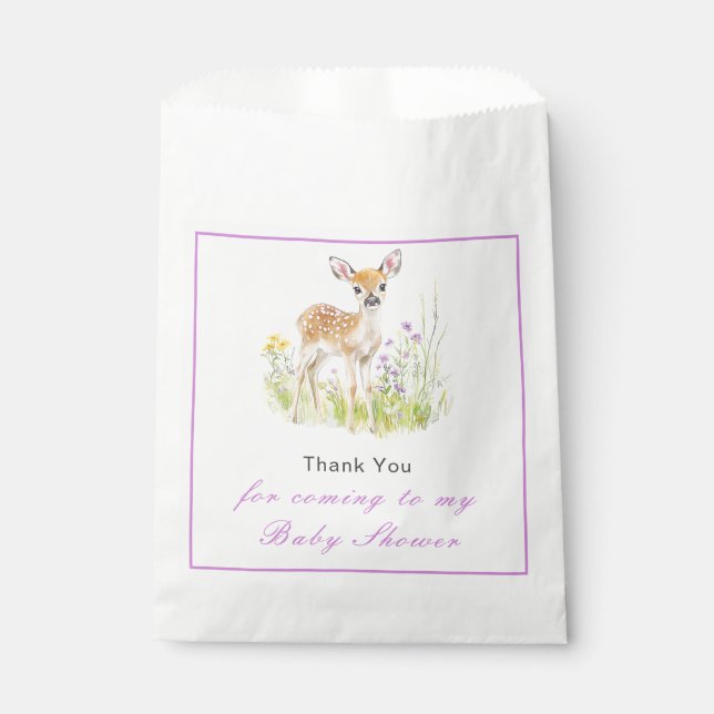 Spring Deer Baby Shower  Favor Bag (Front)