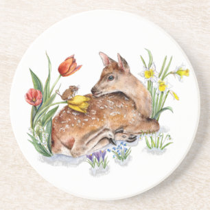 Spring Deer Coaster