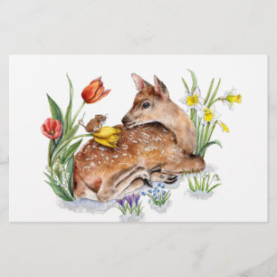 Spring Deer Stationery