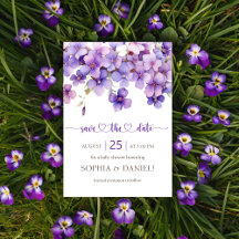 Spring Delicate Violet Flowers Baby Shower