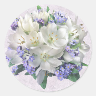 Spring display. Crocuses and Forget-me-not Sticker