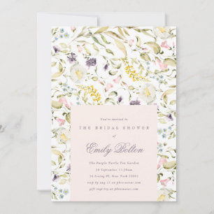 Spring Dream Wild Flowers Bridal Shower Invitation