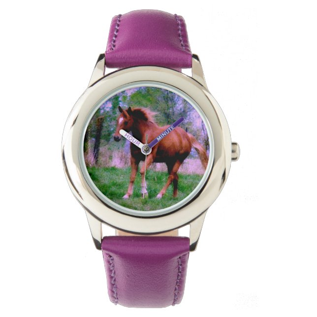 Spring Dreams, Sorrel Horse Trotting Watch (Front)