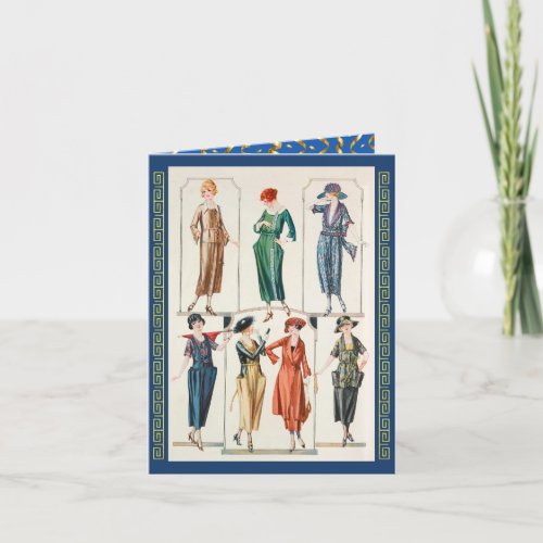 Spring Dresses 1920   Thank You Card