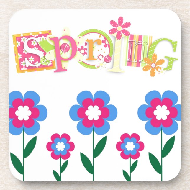 Spring Drink Cork Coaster (Front)
