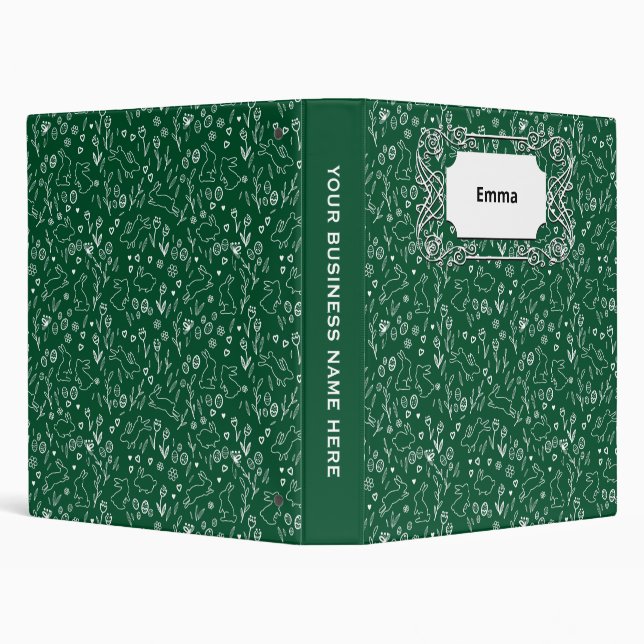 Spring Easter Bunny Adventures 3 Ring Binder (Background)