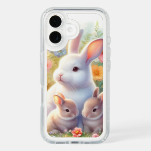 Spring Easter Bunny Family Floral Garden iPhone 16 Case