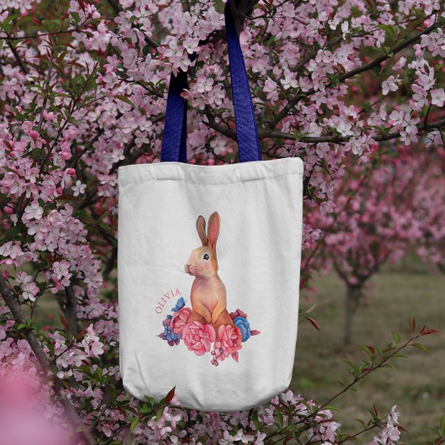 Spring Easter Bunny | Personalized Tote Bag (Creator Uploaded)