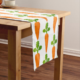 Spring / Easter Carrot Pattern Seasonal Decor  Short Table Runner
