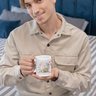 Spring Easter Egg Bird Flowers Floral Giant Coffee Mug