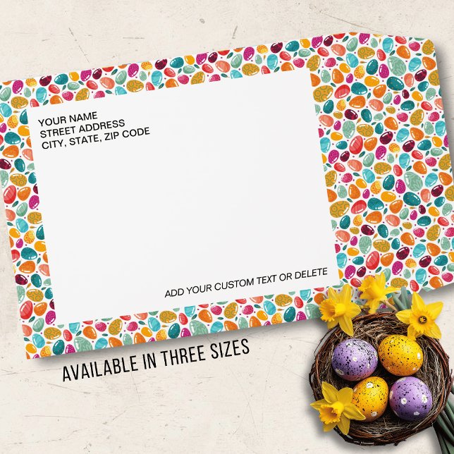 Spring Easter Eggs Custom Address, Text Envelope Mailers (Creator Uploaded)