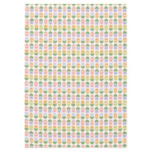 Spring Easter Eggs  Tulips Tablecloth