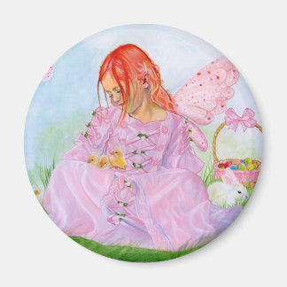 Spring Easter Fairy Bunny Magnet
