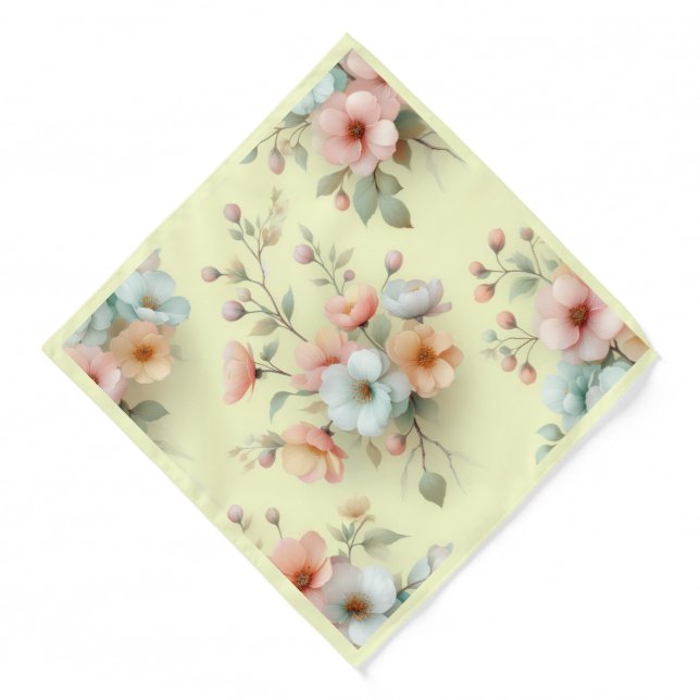 Spring Easter Flowers Bandana (Front)