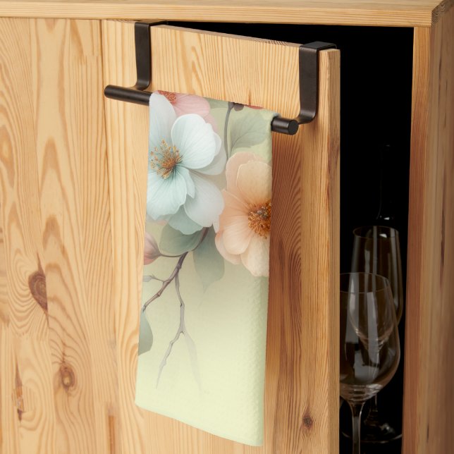 Spring Easter Flowers Kitchen Towel (Thirds Fold)