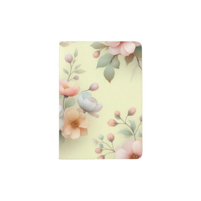 Spring Easter Flowers Passport Holder (Front)