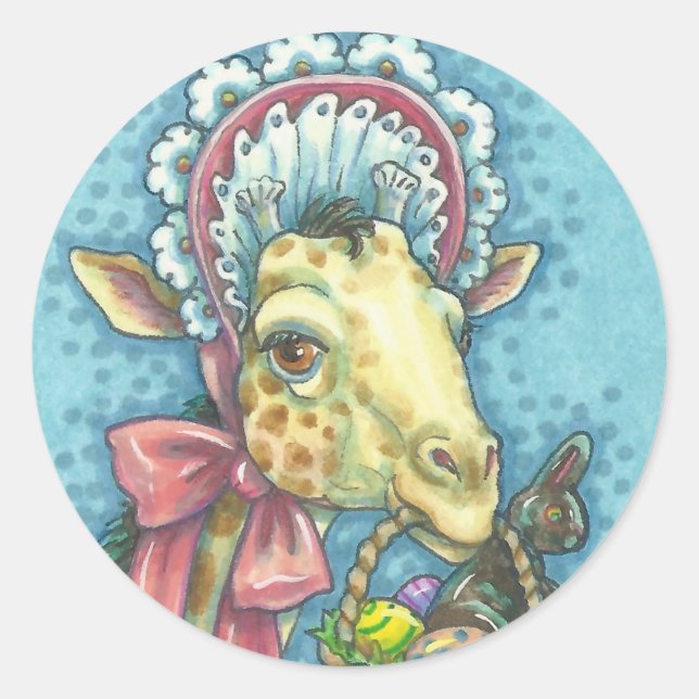 Spring EASTER GIRAFFE STICKER Sheet (Front)