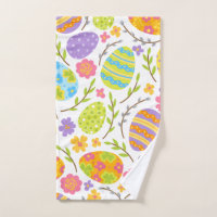 Spring & Easter Holiday Seamless Pattern Gift Hand Towel