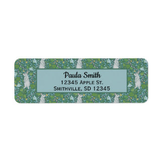 Spring Easter Mothers Day White Rabbit Pussywillow Label