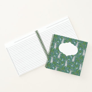 Spring Easter Mothers Day White Rabbit Pussywillow Notebook