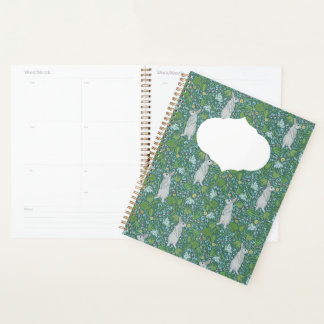 Spring Easter Mothers Day White Rabbit Pussywillow Planner